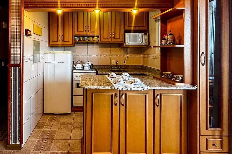 Apto no Centro com Sauna Hidro, Piscina aquecida