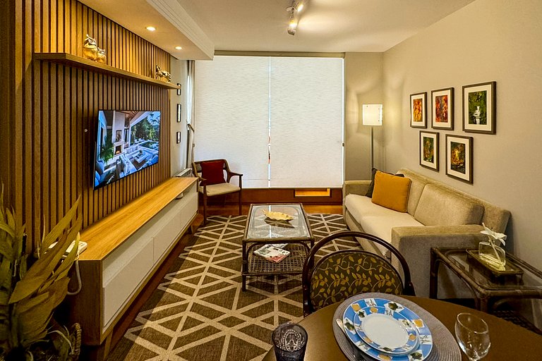 Apto no Centro de Gramado | Sauna, Hidro e Piscina