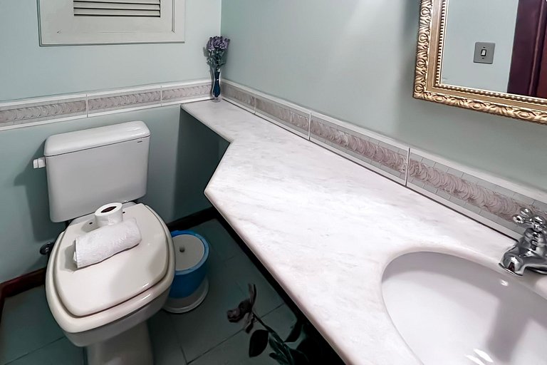 Apto em Frente à Rua Coberta com Lareira