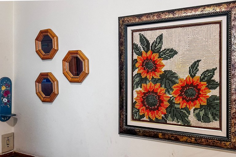 Apto em Frente à Rua Coberta com Lareira