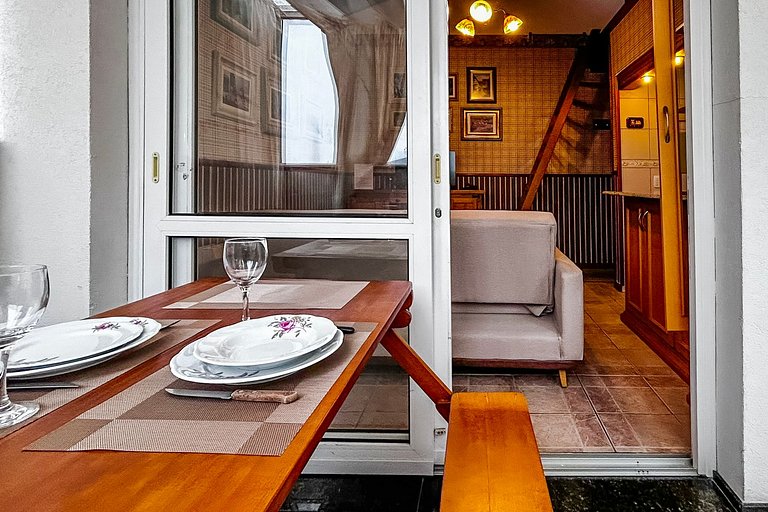 Apto no Centro com Sauna Hidro, Piscina aquecida