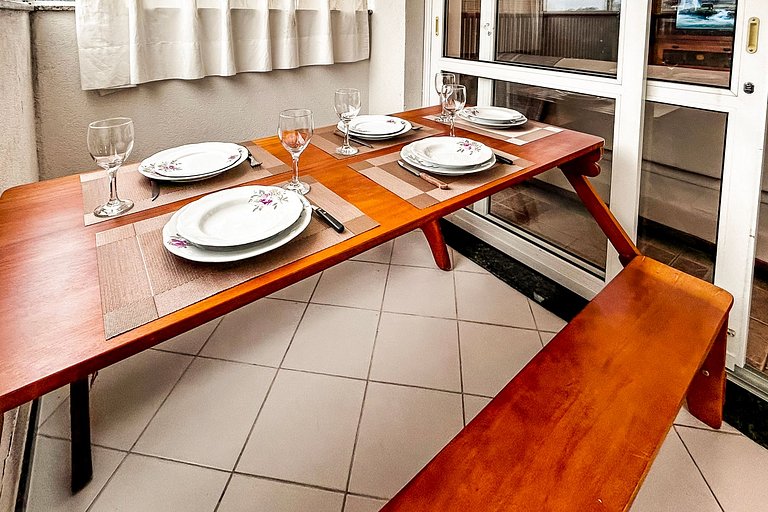 Apto no Centro com Sauna Hidro, Piscina aquecida