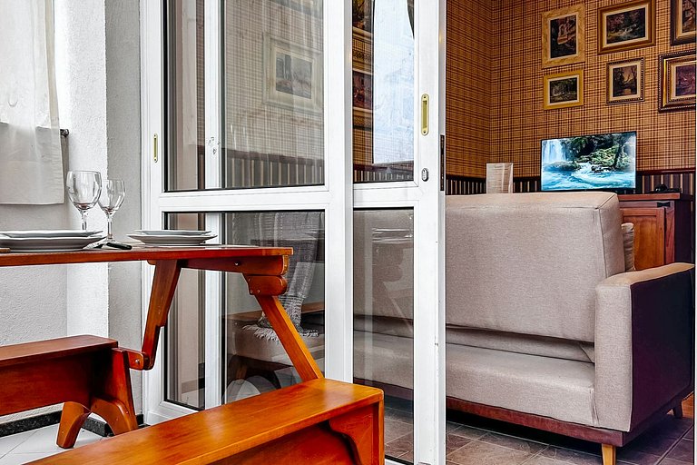 Apto no Centro com Sauna Hidro, Piscina aquecida