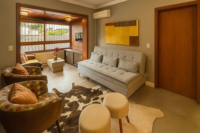 Apto ao lado da Rua Torta | Faça tudo a pé