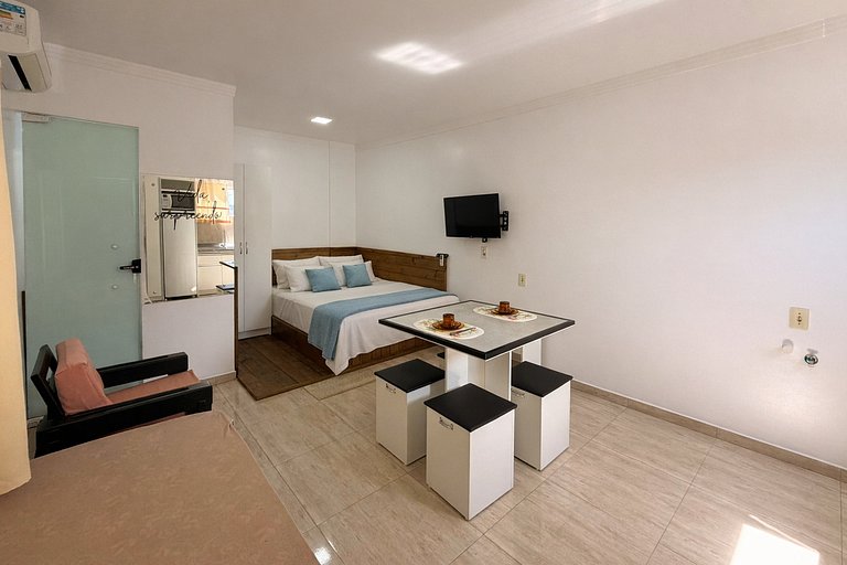 Studio 450m da Praia em Porto Belo| Faça tudo a pé