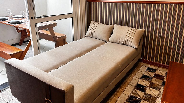 Apto no Centro com Sauna Hidro, Piscina aquecida