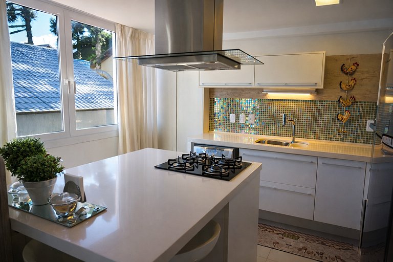 Apartamento 200 m da Rua Coberta em Gramado