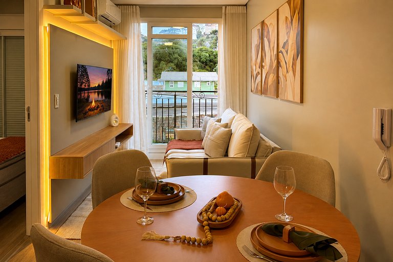 Apartamento em Gramado com Piscina Aquecida