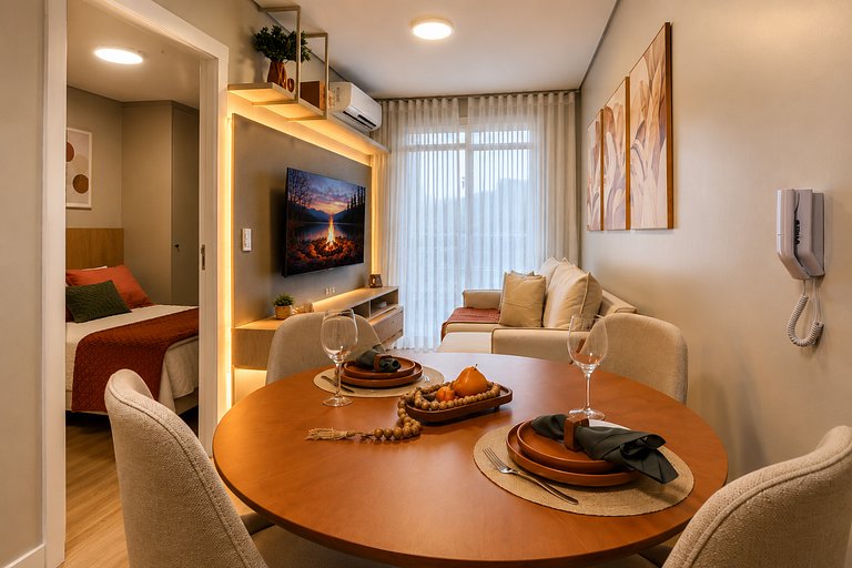 Apartamento em Gramado com Piscina Aquecida